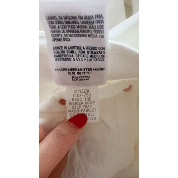 MOTHER The Insider Crop Step Fray Jeans FAIREST OF THEM ALL 28” - Picture 11 of 15